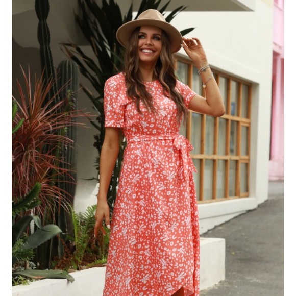 Floral maxi, slit - Picture 4 of 6